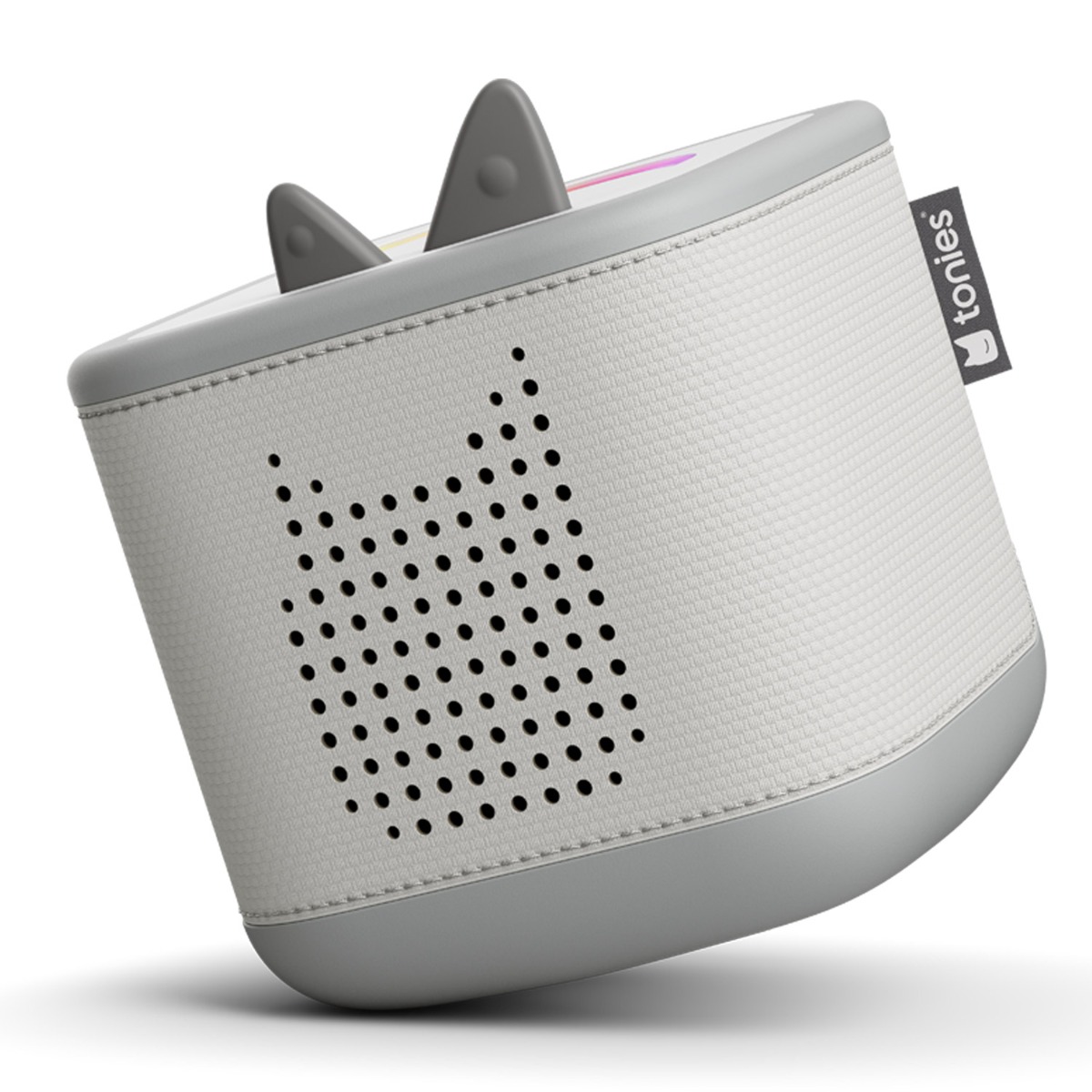 Tonies Toniebox 2 Mondgrau Starter Set Kreativ-Tonie Rot