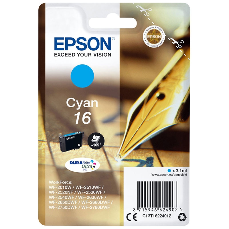 Epson Singlepack 16 cyan Tintenpatrone