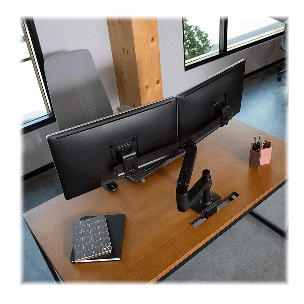 Ergotron LX Dual Monitorarm für zwei Monitore bis 63,5 cm 25 Zoll nebeneinander