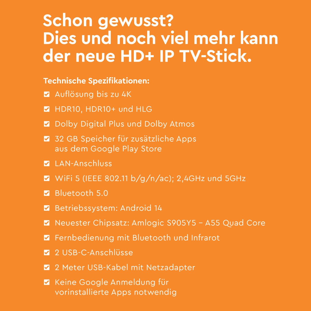 HD Plus HD+ IP TV-Stick inkl. für 3 Monate gratis