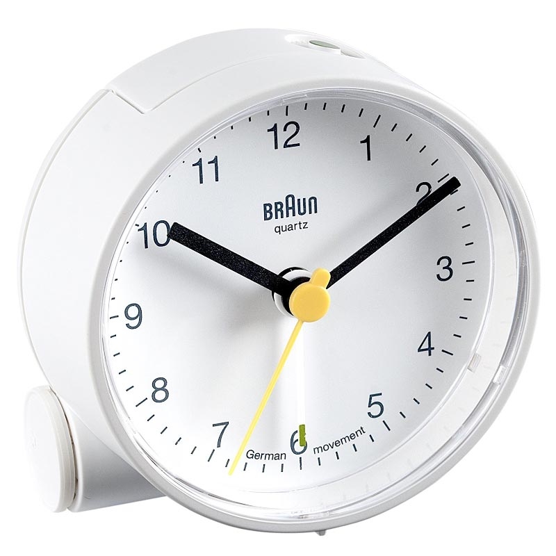 Braun BNC001 Quarzwecker analog weiß