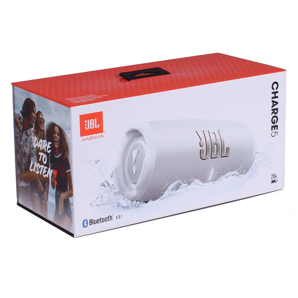 JBL Charge 5 Bluetooth-Lautsprecher weiß