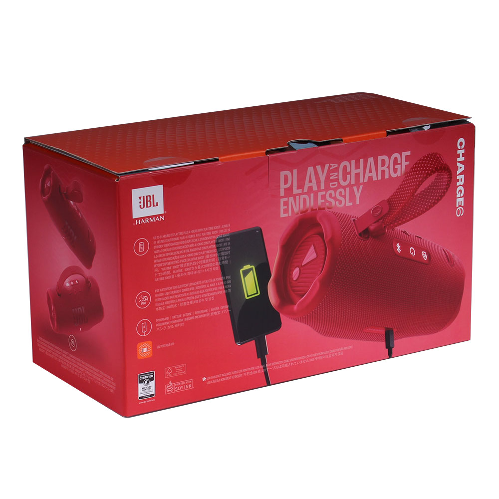 JBL Charge 6 Bluetooth Lautsprecher red