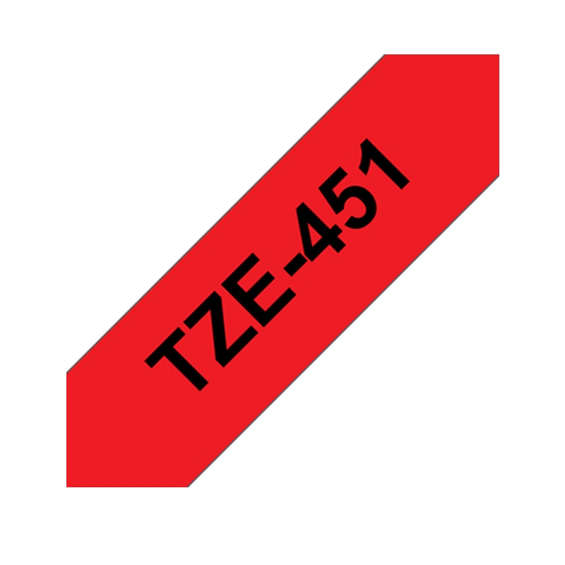 Brother TZE-451 P-Touch Schriftband schwarz auf rot 24mm