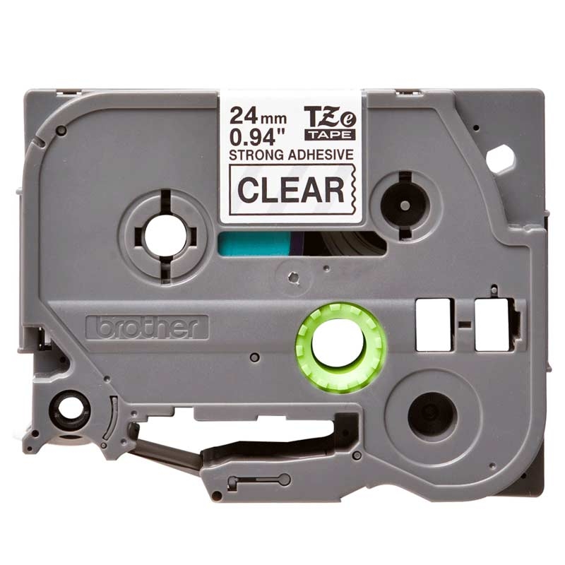 Brother TZe-S151 Schriftband schwarz auf farblos extrastark klebend 24mm