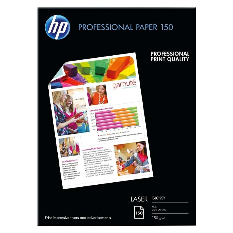 HP CG965A Business Laser-Papier glänzend (beidseitig beschichtet) 150g/m2 A4 150
