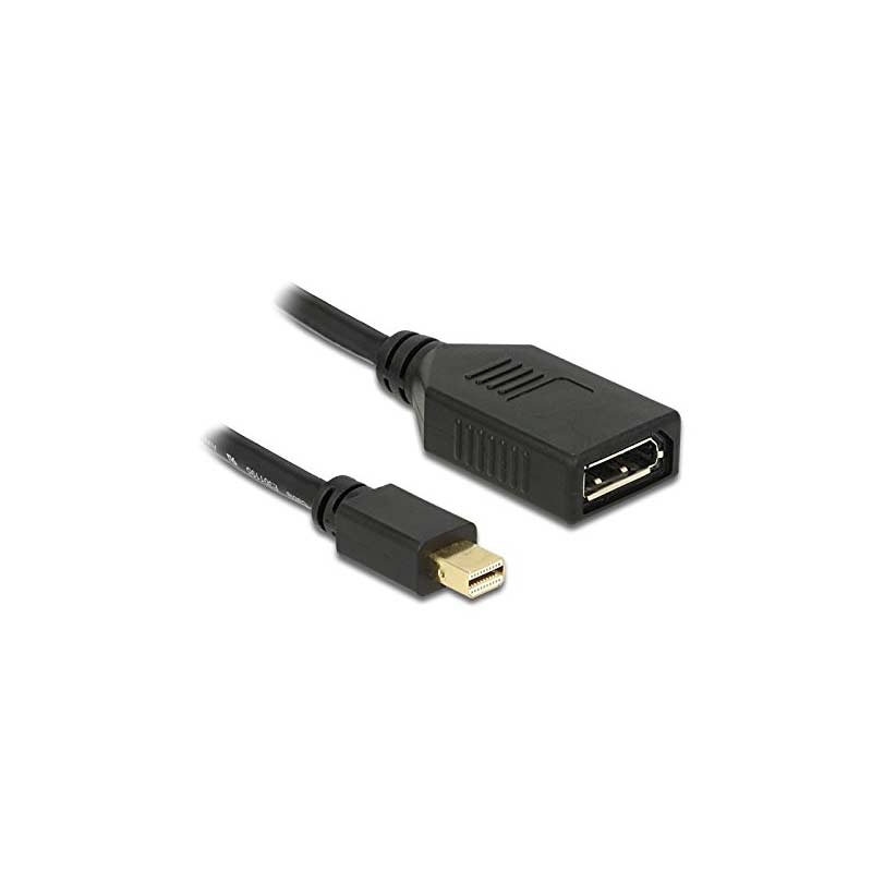 Delock Adapterkabel mini DisplayPort St > DisplayPort Bu black