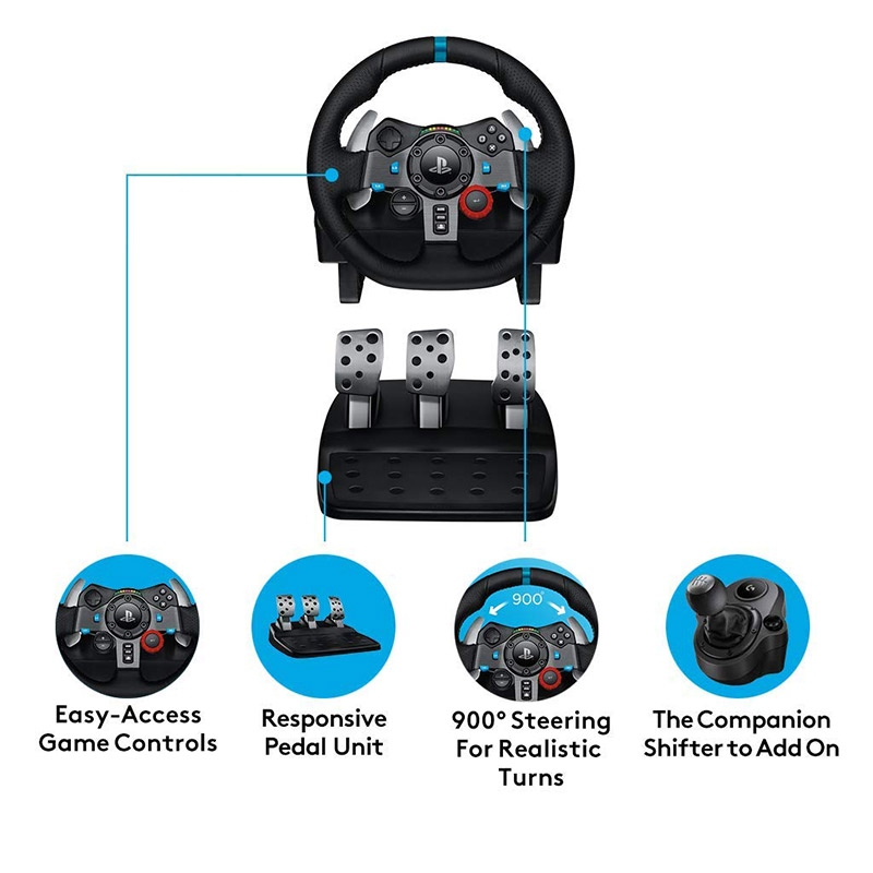 Logitech G29 Driving Force Rennlenkrad (geeignet für PS4, PS3 und PC)