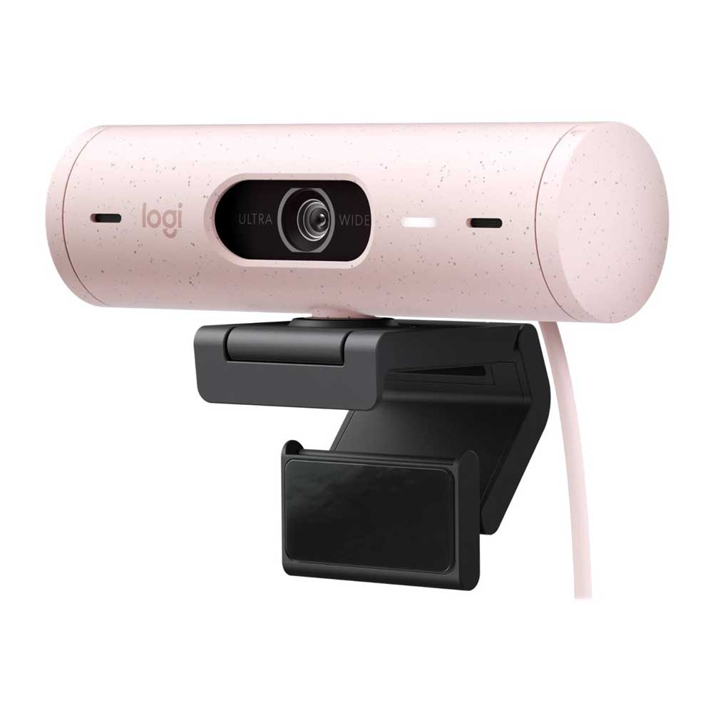 Logitech Brio 500 Full-HD-Webcam mit Auto-Lichtkorrektur rosa